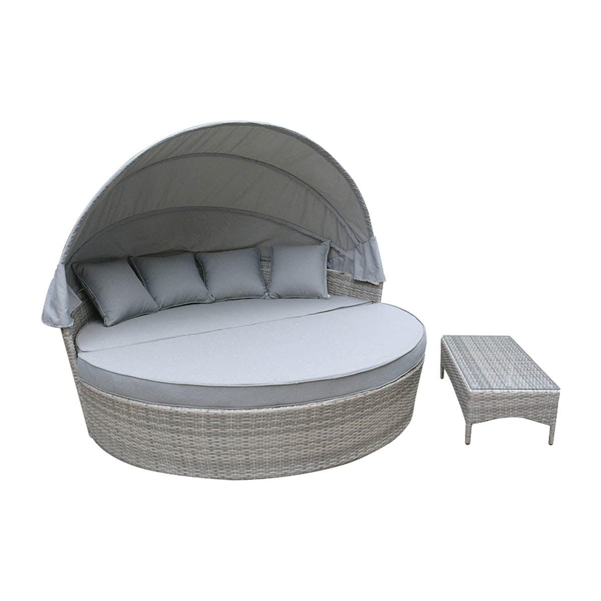 Outdoor Furniture PE Day Bed Sun Lounge Wicker Rattan ...