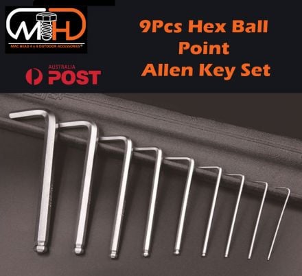 Shop 9pcs LONG Arm Allen Keys Set Metric Ball End Driver Hex Allan ...