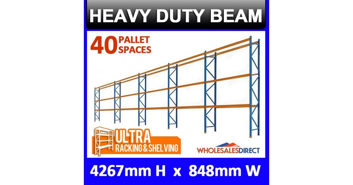 Shop Pallet Racking 5 Bay System 4267mm High 40 Pallet Spaces Online