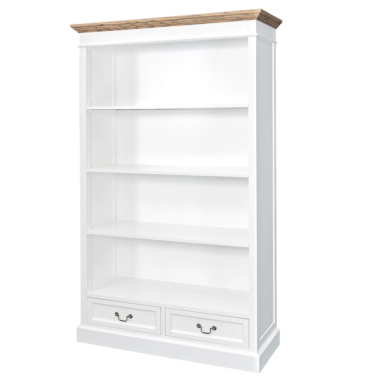 Shop French Provincial Hamptons Open Library Bookcase with Ladder in ...
