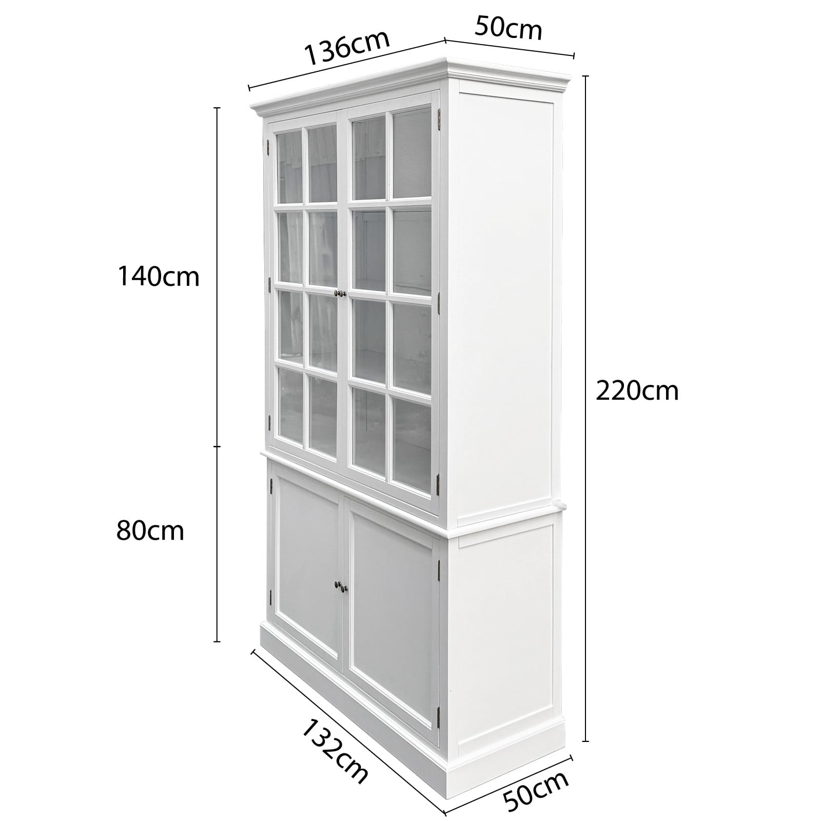 Shop French Provincial Hamptons Open Library Bookcase with Ladder in ...