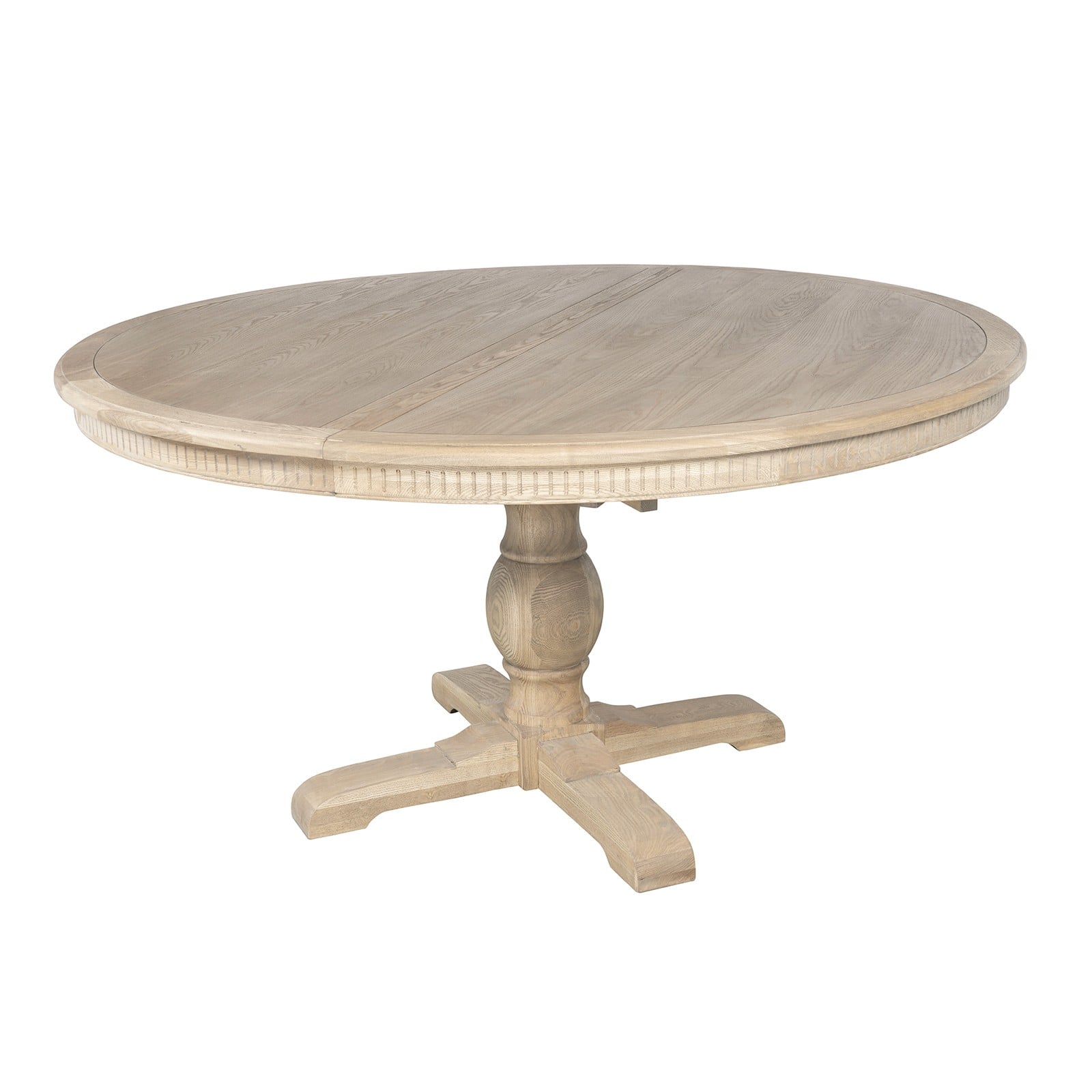 Shop New England Hamptons Round Dining Table with Dentil Molding in ...