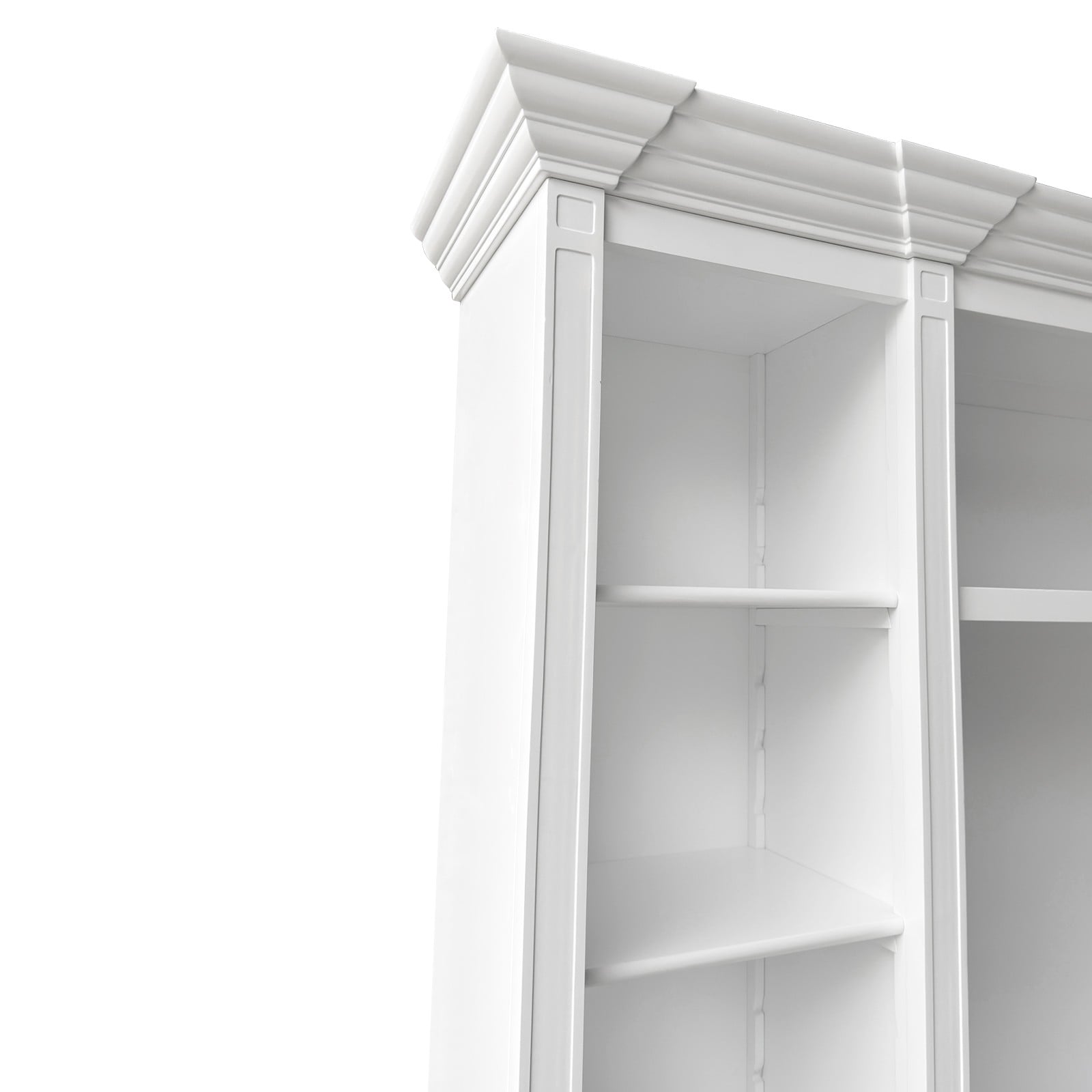 Shop French Provincial Hamptons Open Library Bookcase with Ladder in ...