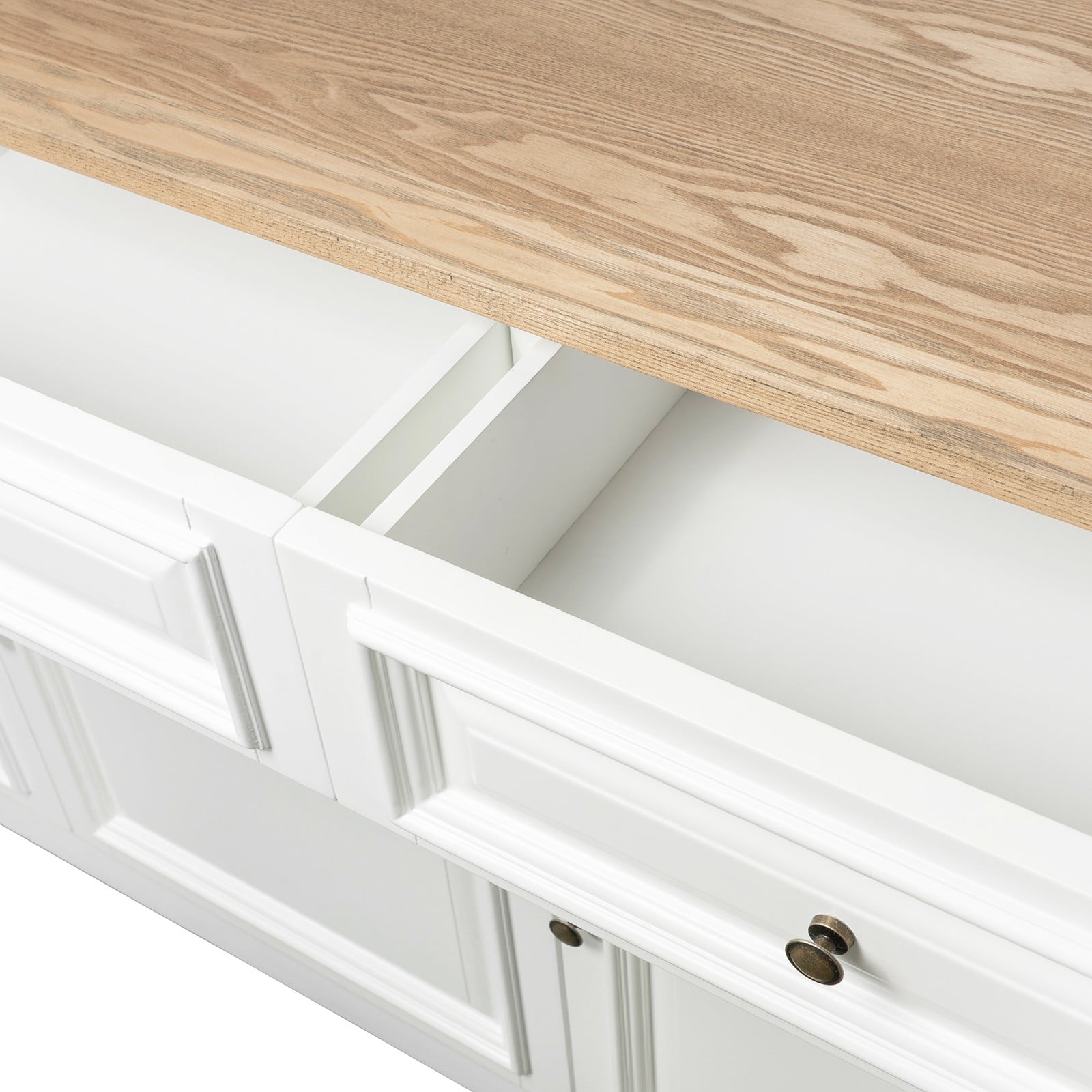 Shop French Provincial Hamptons Open Library Bookcase with Ladder in ...