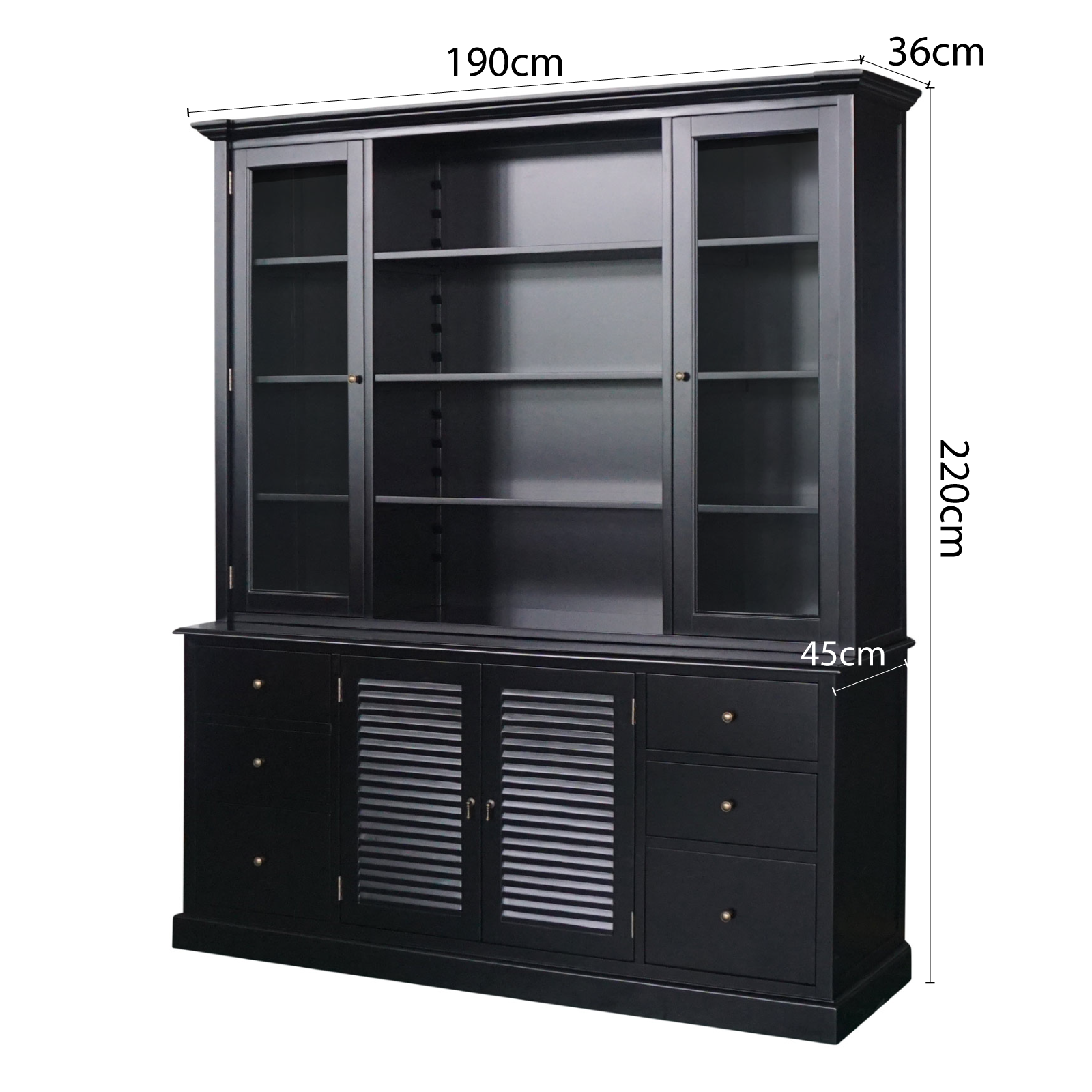 Shop French Provincial Hamptons Open Library Bookcase with Ladder in ...