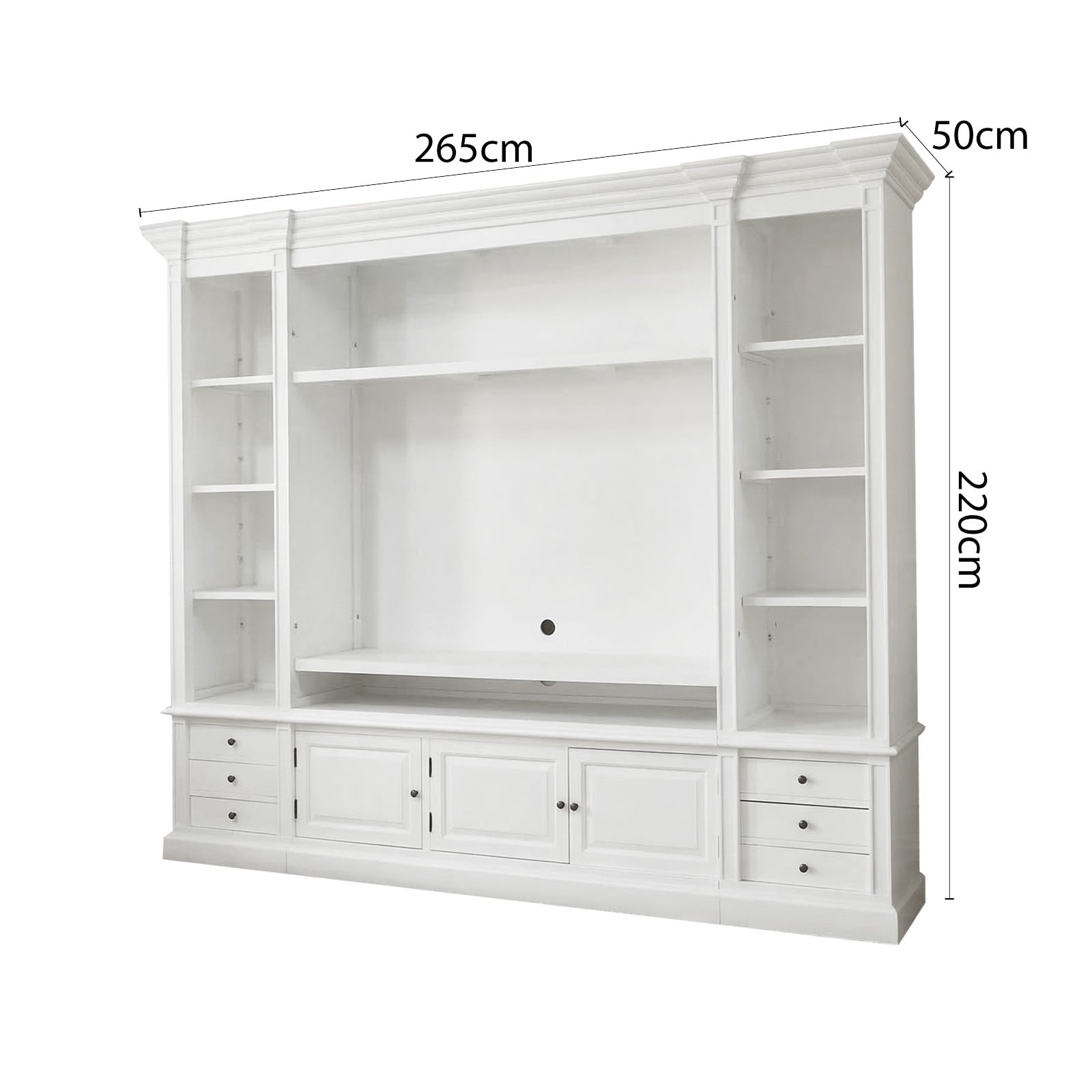 Shop French Provincial Hamptons Open Library Bookcase with Ladder in ...