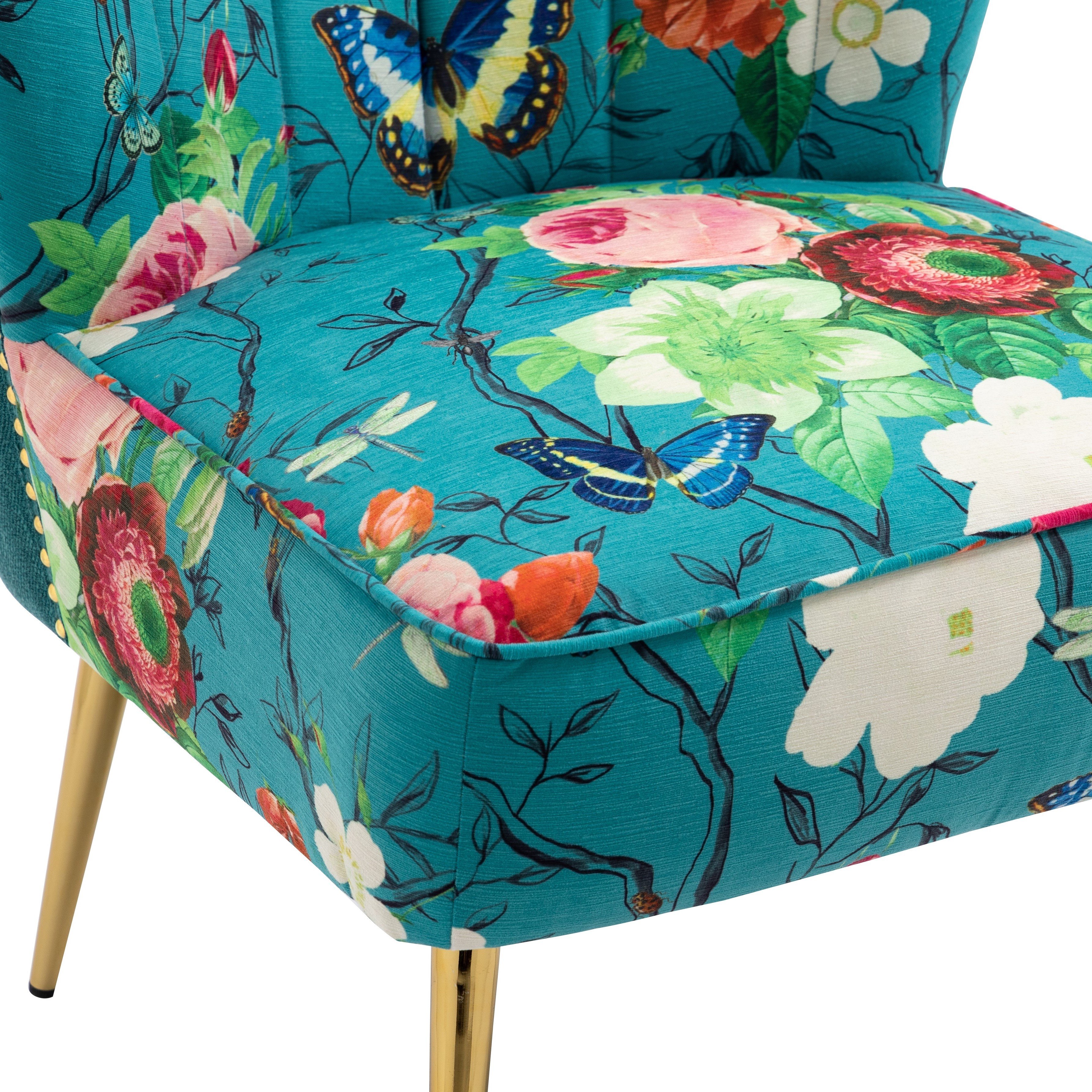 Shop Floral Flutter Accent Chair – A Masterpiece of Botanical Elegance ...