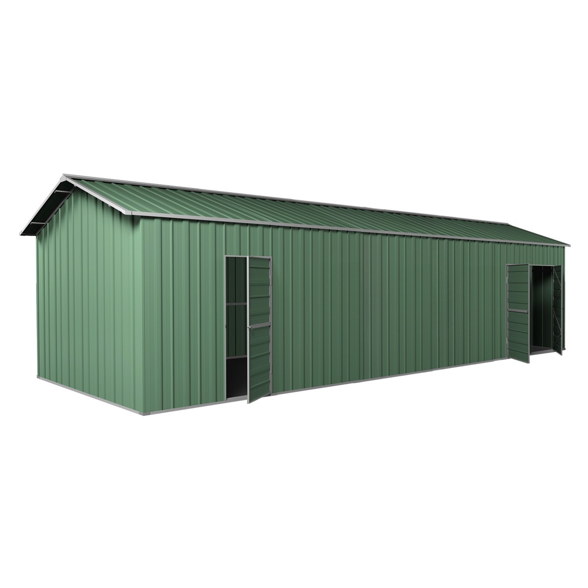 Garage Workshop Shed 9.12m x 3.6m x 3m Side Double Doors + PA doors 6