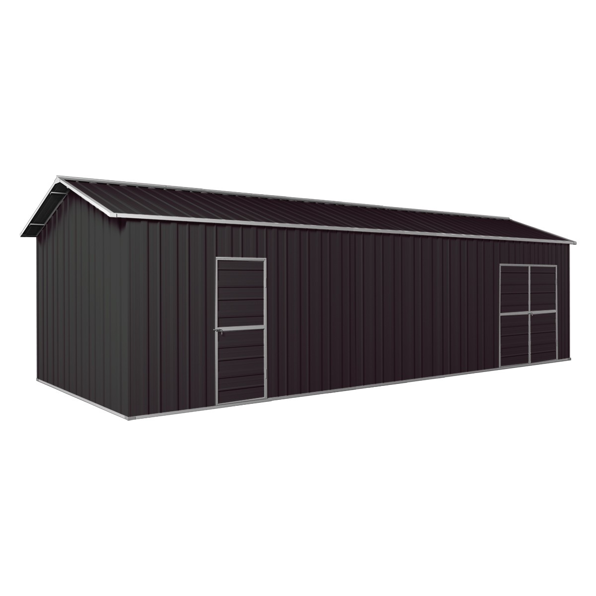 garage workshop shed 9.12m x 3.6m x 3m side double doors